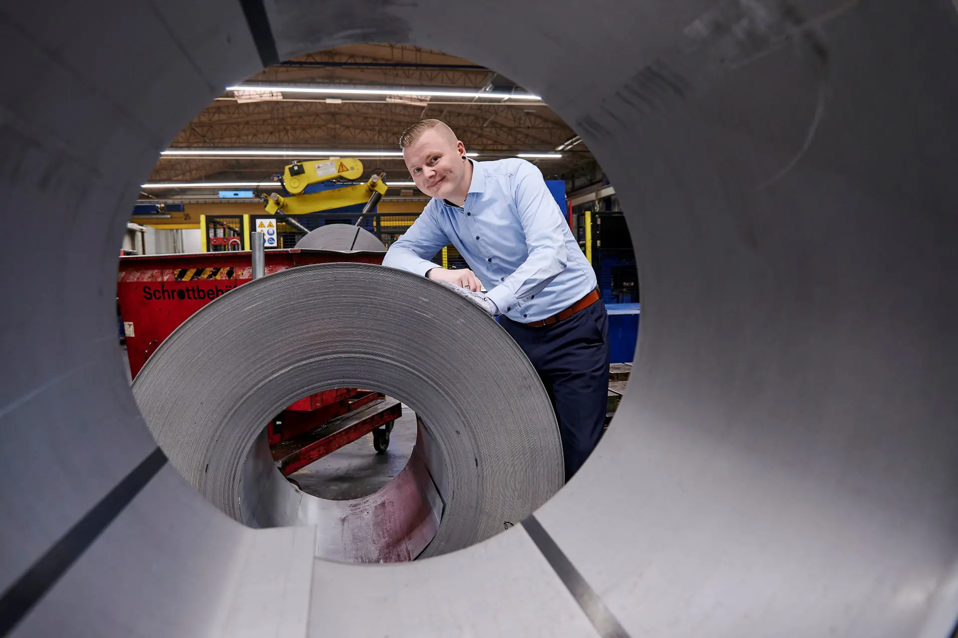 Kolja Wieth, gelernter Industriemechaniker und Leiter des zentralen Qualitätsmanagements bei Linde + Wiemann